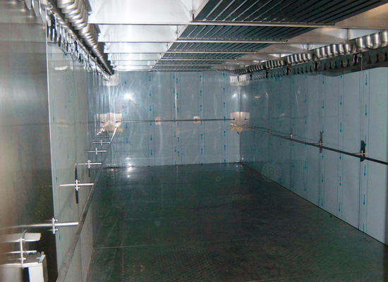 parallel smoking system processing room